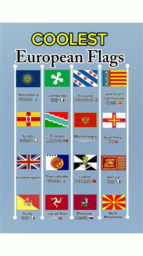 🇪🇺Coolest European Flags You Should Know😱