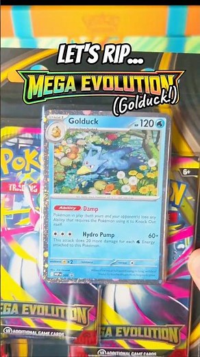 Golduck Mega Evolution 3 Pack Blister! Pokémon pack opening rare card