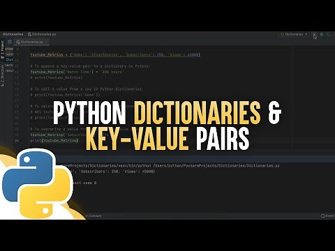 Python Dictionaries & Key-Value Pairs