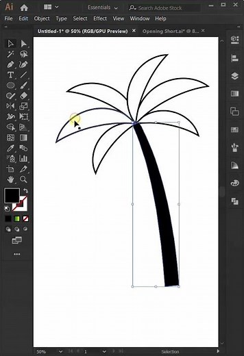 Easy Drawing Palm Tree in Adobe Illustrator