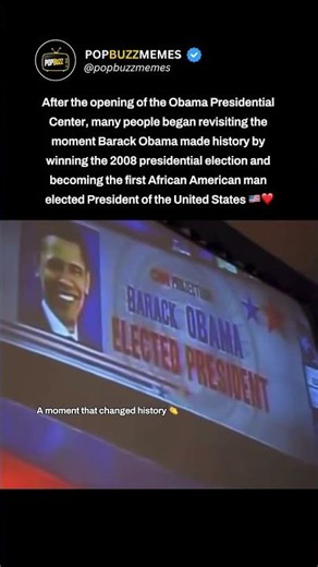 Barack Obama made history by winning the 2008 presidential election 👏