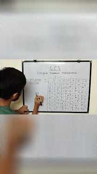 How to Find LCS Using Backtracking #rayansclassroom #lcs #dynamicprogramming #algorithms #cse