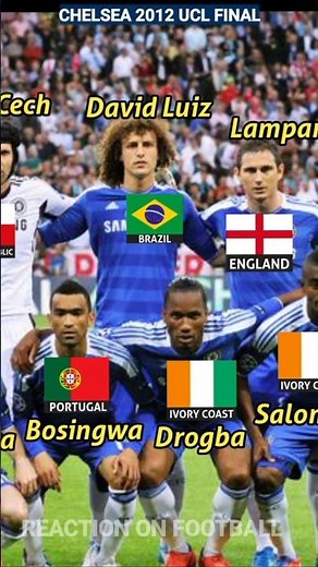 Chelsea FC Squad vs FC Bayern Munich UEFA Champions League 2012 Final 🔥 Nations 😍 #championsleague