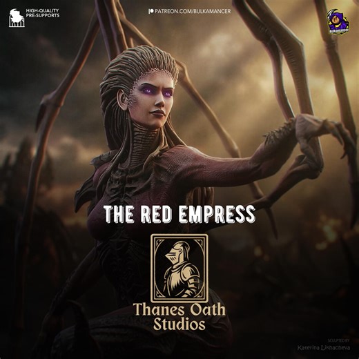 The Red Empress - Alien Queen Dark Sci-fi Empress Kerrigan Resin Figure 16K - Etsy