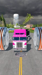 213K views · 1.1K reactions | Mix Colourful Cement Truck & Flatbed Truck vs Bollard Crash #shorts #beamng #crash #beamngdrive | Manfred Games | Facebook
