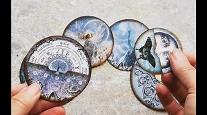 Moon Magic Printable Journal, Pocket, Tags, Circular Pockets, Round Pockets, Witches, Witchcraft, Gothic Wicca, Pagan, Vintage Ephemera - Etsy