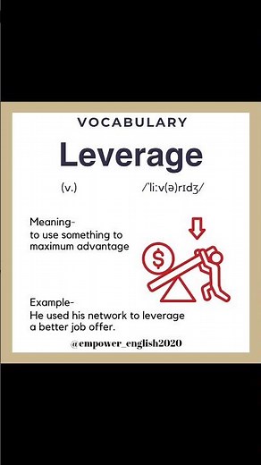 LEVERAGE #english #vocabs #englishlanguage