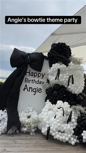 Bowtie theme party #eventplanner #kidsthemeparty #balloontricks