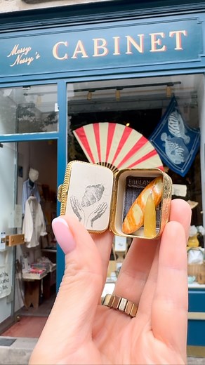 - “Do you have any tiny shrines to French bread?” 🥐🧡🥖 - “Why yes, as a matter of fact, here’s one we made earlier ☺️”. Messy Nessy’s Cabinet is OPEN until the 9th August and will take a short break to reopen August 24th ⛱️ #shopsmall #miniature #croissant #baguette #minis #Paris | Messy Nessy Chic