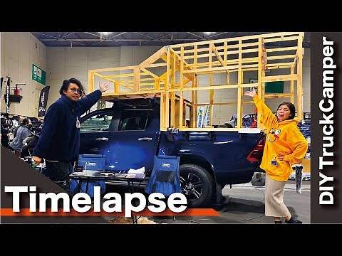 how to Billd a Truck camper Start to Finish Time-lapse/TOYOTA HILUX/DIY Camper