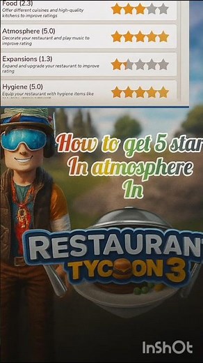 How I Got 5⭐ Atmosphere FAST in Restaurant Tycoon 3 🤯🔥" #restauranttycoon3