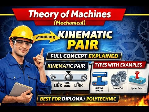 TOM Unit-1 | What is Kinematic Pair//Types of Kinematic Pair with Examples | Diploma Mechanical
