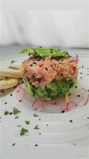 Luxury Avocado Salmon Tartar in Minutes 🥑✨ 🍣 #cheflife #viral