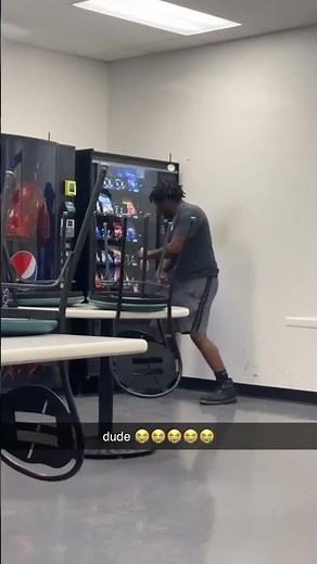 Man Breaks Vending Machine Glass After Trying to Get Stuck Snack 😳 #fails
