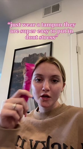 it’s okay to be stressed to put a tampon in! #tampons #periodthings #bigsisteradvice #OneStepCloser #periodtips