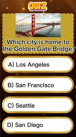 Can you Answer This? Golden Gate Bridge #quiz #quiztime #shorts