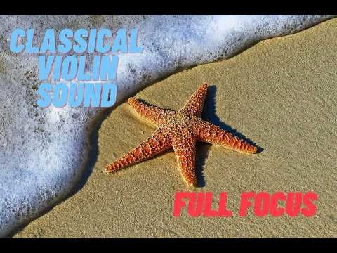 30 Minutes Deep Focus 🎻 Ocean Waves & Violin for Studying