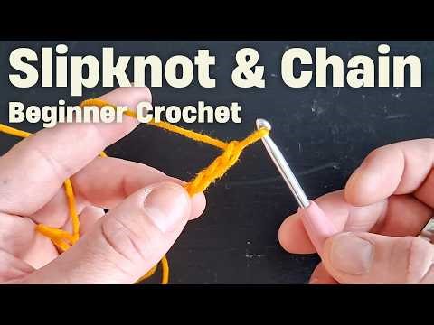 How to Tie a Slip Knot and Start a Chain - Beginner Crochet