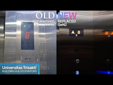 OLD vs NEW OTIS Elevators - Universitas Trisakti, Grogol, Jakarta (Building H & I)