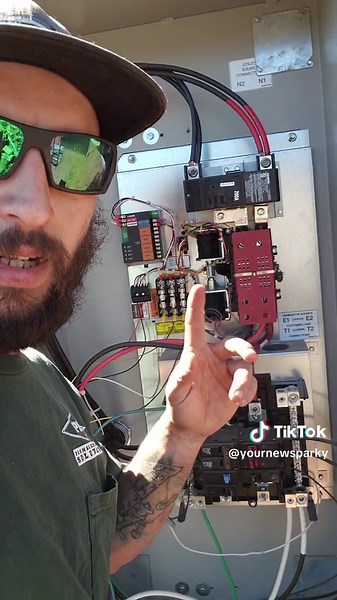 This is one of the biggest load center switches I've seen! The 20/40 is no where near this size! #generac #gentech #generator #transfer #switch #automatic #control #electrical #residentialelectrician #electriciansoftiktok #fyp #natertot