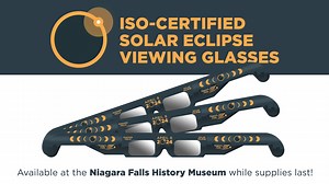 4.1K views · 22 reactions | On April 8th, remember your proper eyewear! ☀️ Protect your eyes by using certified eclipse glasses. Only look directly at the sun with proper ISO-certified eye protection.  Glasses are now available to purchase at the Niagara Falls History Museum's gift shop while supplies last! Learn more about how to view the Solar Eclipse safely: https://niagarafalls.ca/solareclipse #NiagaraFalls #Eclipse2024 | City of Niagara Falls, Canada - Government | Facebook