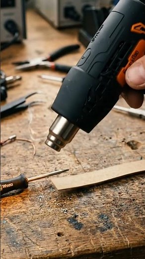 Tiny Heat Gun vs Wood 🔥 Mini Tool That Actually Works | Satisfying Workshop Macro #homerenovation