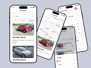 A modern UI concept for a car auction app