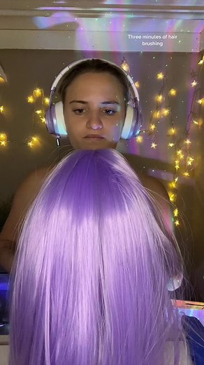 3 Minutes of Lavender and Grey ASMR Hair Scratching