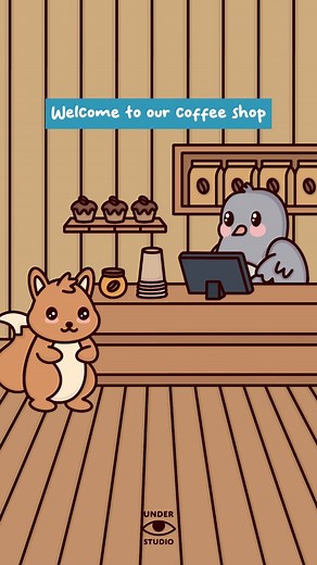 All I Wanted Was Coffee ☕️ Original Audio: Chena Verony #coffee #milk #tea #animation #squirrel #bird #understudio | Under Studio