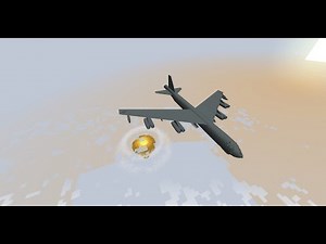 B-52 Nuclear Test Flight with McHeli Overdrive & HBM's Nuclear Tech Mod in Minecraft