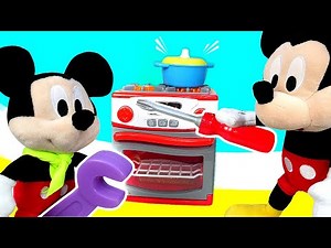 Игрушки Микки Маус готовят обед. Видео для детей герои Дисней. Микки и Минни Маус на русском языке