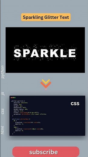 HTML + CSS Magic: Sparkling Text Like Never Before! 💫