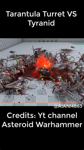 Tarantula Turret VS Tyranid #warhammer40k #spacemarine2 #astartes