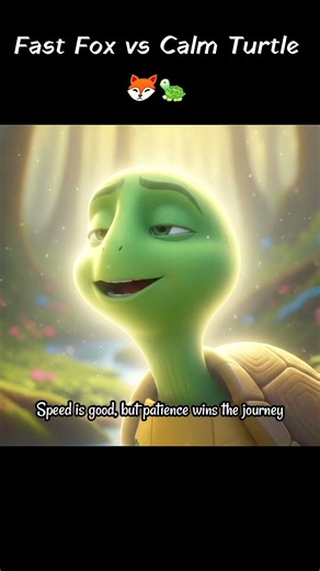 Fast Fox vs Calm Turtle 🦊🐢#moralstory #shorts