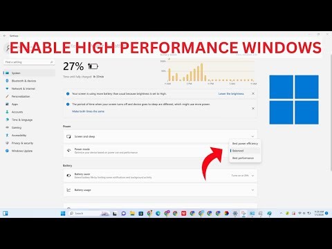How To Enable High Performance On Windows 11