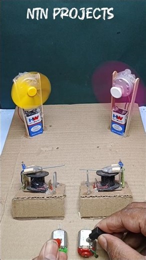 DC Fan Fan Switching with 12V Magnetic Relay 🔥🔥🔥#electricmotor #diy #secrethacks #experiment #diy