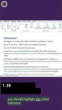 How do I arrange my Reference List in Alphabetical Order using Microsoft Word? #microsoftword #NCUC