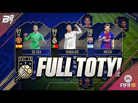 FULL TOTY TEAM! w/ 99 RONALDO AND 98 MESSI! | FIFA 18 ULTIMATE TEAM SQUAD BUILDER