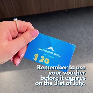 Earned a $20 Gift Card with our Spend $150 get $20 promo? ⏰ Remember to use your your gift card before it expires on the 31st of July 2023!️ | Richmond Mall | Facebook