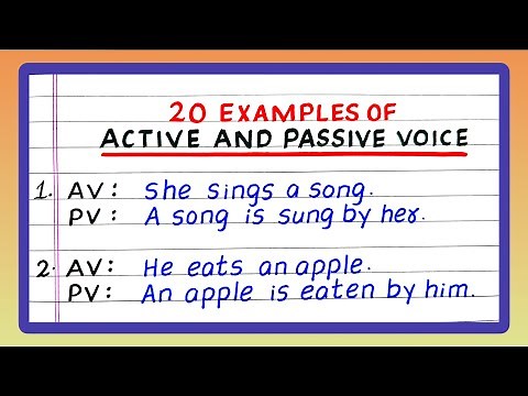 20 Examples of Active and Passive Voice | Examples of Active Voice and Passive Voice