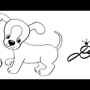 Hund schnell zeichnen lernen 🐕 How to draw a puppy for children 🐩 dog 🐶 как се рисува кученце Tiere