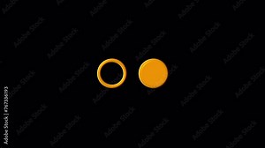 4K Animation - loading circle icon on transparent background. Looped loading or typing animation. Ball splitting loading animation. Stock Video