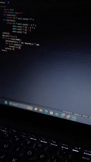 Code_With_Visshu on Instagram: "When she wants a heart ❤️ But you are a coder 👨‍💻🔥 So you code one… 😌💻 Python Turtle magic ✨ Comment "CODE" for source code 👇 Follow @codewithvisshu for more coding reels 🚀#coderlife #python #pythonturtle #codingreels #programmerlife codewithvisshu developer codinglove techreels reelsindia"