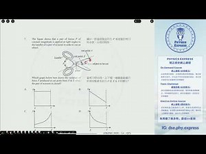 2020 DSE Physics Paper 1A Q7