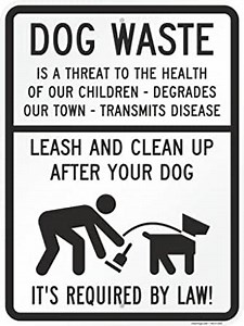 SmartSign Dog Waste Sign - 24 x 18 inch, Laminated Rustproof Aluminum, Made in USA