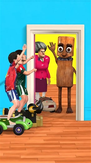 Ronaldo , Messi , Scary Teacher Knocks On The Door #scaryteacher3d