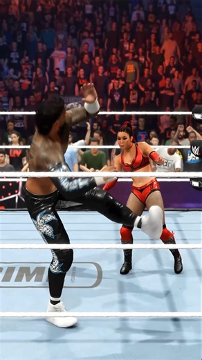 💥 RHEA RIPLEY & JEY USO vs ROXANNE PEREZ & DOMINIK MYSTERIO 💥 WWE 2K25 #shorts #wwe #wwe2k25 #viral