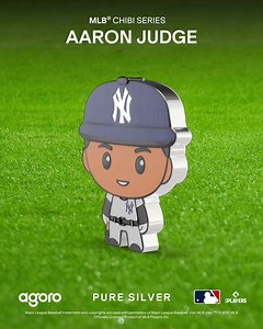 58K views · 47 reactions | Aaron Judge gets the Chibi® treatment in 1oz of 999 silver. Collect the stylised version of the Yankees slugger and look out for the rare road uniform variant. Only 2,000 available. Officially licensed by MLB Players, Inc. | Agoro | Facebook