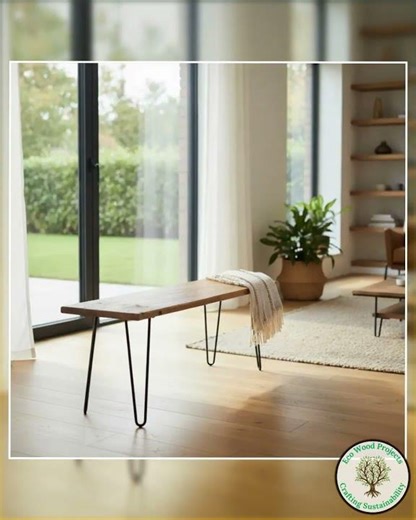 Reclaimed Wood Dining Bench UK - Rustic Bench with Hairpin Legs | Space-Saving Seating | Free Del...