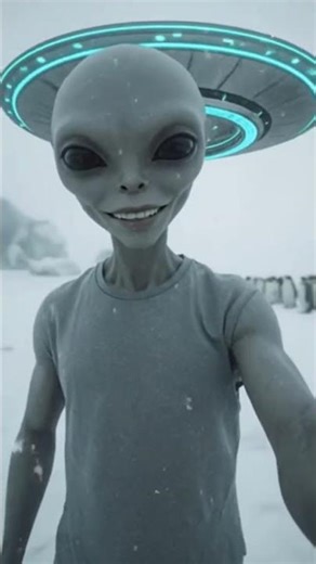 Alien Techno Dance in the Snow #alien #aliendance #trendingshorts #viral #viralshorts #youtubeshorts